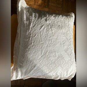 White Decorative Embroidered Pillow Cover - Home Bedding